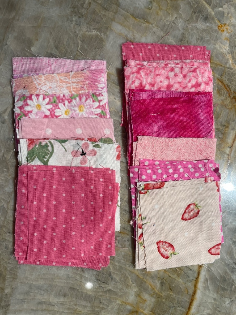 44 Precut 3" Quilt Squares Assorted Fabric Charm Pack